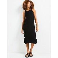 Barbour International Dakota Knitted Midi Dress - Black