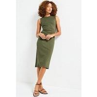 Barbour International Hadfield Midi Dress - Khaki