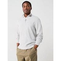 Barbour Pique Interlock 1/2 Zip Sweat - Dark Grey