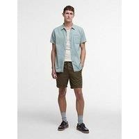 Barbour Dymchurch Seersucker Short Sleeve Polo Shirt - Navy