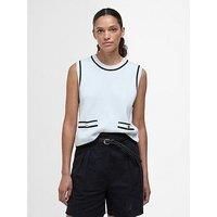 Barbour Amy Sleeveless Knitted Jumper - White