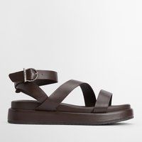 Barbour Ivy Leather Sandals - UK 4 - Brown