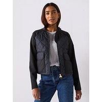 Barbour International Ebony Quilted Sweat - Black
