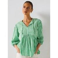 Barbour Daison Top - Kelly Green Stripe