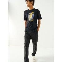 Barbour International Authentics Flash Relaxed Fit Graphic T-Shirt - Black