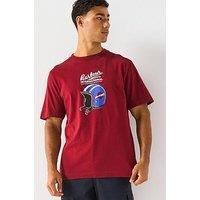 Barbour International Steve Mcqueen Relaxed Vecton Graphic T-Shirt - Dark Red