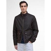 Barbour International Lutlaw Harrington Wax Jacket - Black