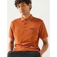 Barbour International Essential Short Sleeve Polo Shirt- Dark Orange