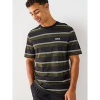 Barbour International Bruce Striped T-Shirt- Black