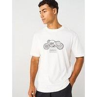 Barbour International Morris Motorbike Relaxed Fit Graphic T-Shirt - White