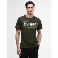 Barbour International Essential Large Logo T-Shirt Sage/White