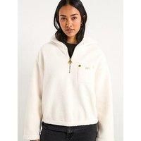 Barbour International Lola Fleece Hoodie - Off White