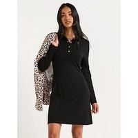 Barbour International Chloe Ribbed Mini Dress - Black