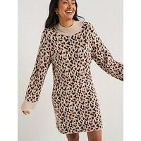 Barbour International Juliana Knitted Mini Dress - Animal