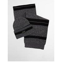 Barbour International Boston Beanie & Scarf Gift Set - Black
