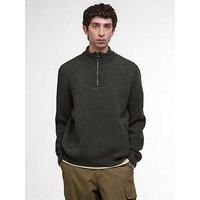 Barbour Milburn Half Zip Knitted Jumper - Green