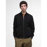 Barbour Milburn Zip Through Knitted Jumper - Black