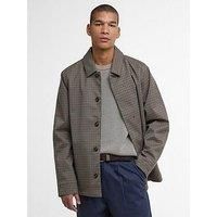 Barbour Check Short Lorden Showerproof Jacket - Brown
