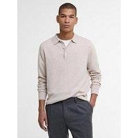 Barbour Hutherston Knitted Polo Shirt- Dark Grey