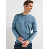 Barbour Barbour Pima Cotton Crew Knitted Jumper-Light Blue
