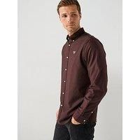Barbour Oxtown Long Sleeve Tailored Fit Oxford Shirt - Brown