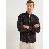 Barbour Blair Tailored Fit Tartan Cord Shirt- Navy