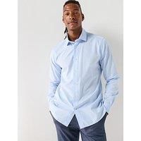 Barbour Throckley Pin Point Oxford Tailored Fit Shirt - Navy