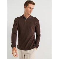 Barbour Essential Sports Long Sleeve Polo Shirt - Brown