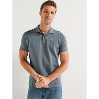 Barbour Tartan Pique Short Sleeve Polo Shirt - Blue