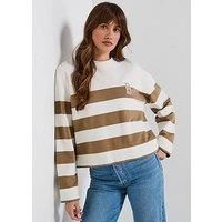 Barbour Faye Striped Sweatshirt - Beige