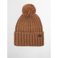 Barbour Kelson Pom Knitted Beanie Hat - Beige