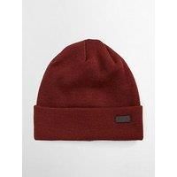 Barbour Healey Beanie Hat - Dark Red