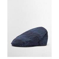 Barbour Deveron Tweed Flat Cap - Navy