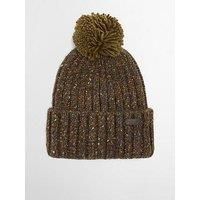 Barbour Kelson Fleck Pom Beanie Hat - Khaki