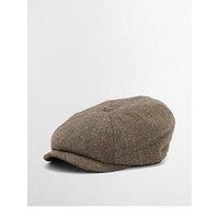 Barbour Fyne Tweed Baker Boy Cap - Brown