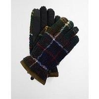 Barbour Field Tartan Fleece Gloves - Black