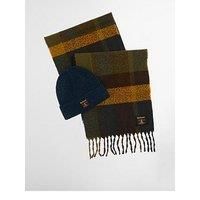Barbour Westerdale Knitted Beanie & Scarf Gift Set - Brown