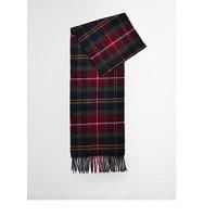 Barbour Wool And Cashmere Blend Tartan Scarf - Navy