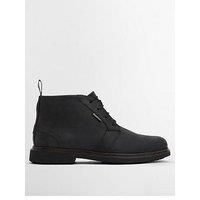 Barbour Meays Waxed Leather Chukka Boots - Black