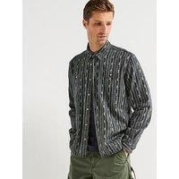 Barbour Alston Relaxed Fit Jacquard Shirt - Navy