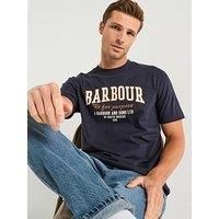 Barbour Fort Relaxed Fit Graphic T-Shirt- Navy