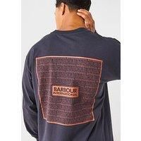 Barbour International Lever Long Sleeve Oversized Fit T-Shirt - Navy