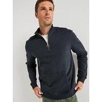 Barbour Cragwell Relaxed Fit Half Zip Sweatshirt - Navy