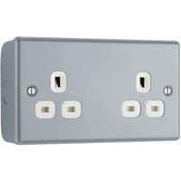 BG 13amp 2-Gang Un-Switched Socket