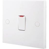 Bg 20A White Rocker Raised Square Control Switch