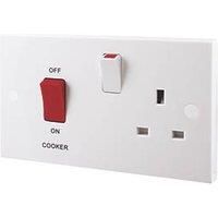 BG Nexus White Moulded Square Edge Switches & Socket Surface Box USB Dimmer LED