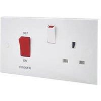 BG Electrical 971 - 45A Cooker Control Unit With 13A Switched Plug Socket
