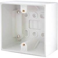 Bg Plastic 40mm Single Pattress Box