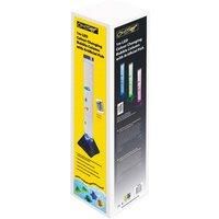 Cheetah Tall1000mm LED Colour Changing Bubble Column Tube with Artificial Fish - Black Base