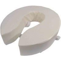 Aidapt 100mm (4") Elevation Raised Foam Padded Comfortable Toilet Seat Easy Fit White